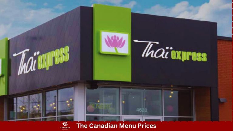 Thai Express Menu Prices In Canada