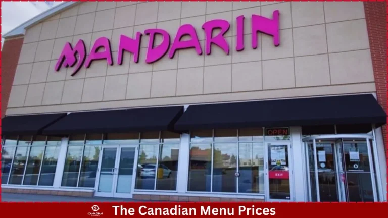 Mandarin Restaurant Menu Prices in Canada